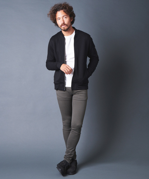 Magine(マージン)の「LY/PE DOUBLE KNIT MA-1 BLOUSON ダブルニットMA-1ブルゾン(MA-1・メンズ・ブラック/オリーブ/ネイビー・44/46/48)」の15枚目の写真
