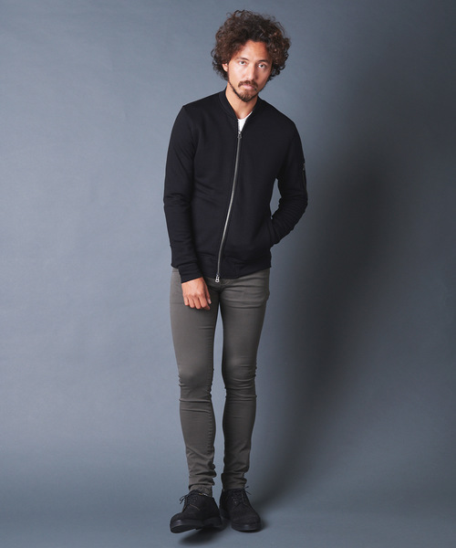 Magine(マージン)の「LY/PE DOUBLE KNIT MA-1 BLOUSON ダブルニットMA-1ブルゾン(MA-1・メンズ・ブラック/オリーブ/ネイビー・44/46/48)」の16枚目の写真
