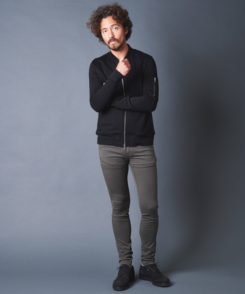 Magine(マージン)の「LY/PE DOUBLE KNIT MA-1 BLOUSON ダブルニットMA-1ブルゾン(MA-1・メンズ・ブラック/オリーブ/ネイビー・44/46/48)」の17枚目の写真
