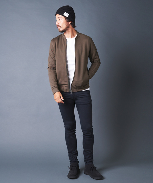 Magine(マージン)の「LY/PE DOUBLE KNIT MA-1 BLOUSON ダブルニットMA-1ブルゾン(MA-1・メンズ・ブラック/オリーブ/ネイビー・44/46/48)」の18枚目の写真