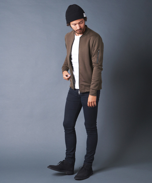 Magine(マージン)の「LY/PE DOUBLE KNIT MA-1 BLOUSON ダブルニットMA-1ブルゾン(MA-1・メンズ・ブラック/オリーブ/ネイビー・44/46/48)」の19枚目の写真