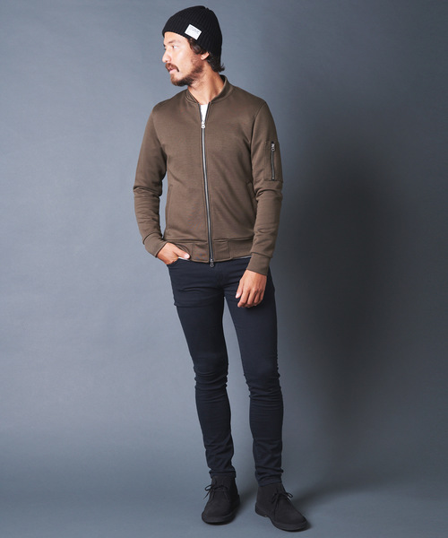 Magine(マージン)の「LY/PE DOUBLE KNIT MA-1 BLOUSON ダブルニットMA-1ブルゾン(MA-1・メンズ・ブラック/オリーブ/ネイビー・44/46/48)」の21枚目の写真