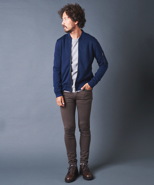 Magine(マージン)の「LY/PE DOUBLE KNIT MA-1 BLOUSON ダブルニットMA-1ブルゾン(MA-1・メンズ・ブラック/オリーブ/ネイビー・44/46/48)」の22枚目の写真