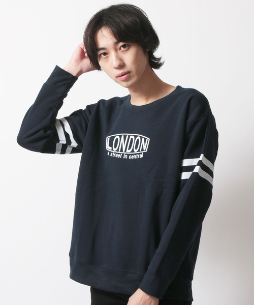 SHISKY(シスキー)の「クルーネックプリントBIGトレーナー(スウェット・メンズ・A/B/C/D/E/F/G/H/I/J/K/L/M/N/O/P/Q/R/S/T・M/L/XL)」の1枚目の写真