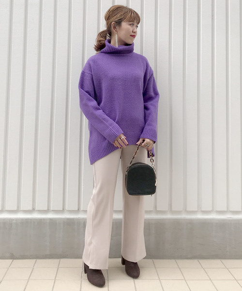 archives（アルシーヴ）の「セミフレアスリットパンツ（その他パンツ・レディース・ブラック/ベージュ/グリーン系その他/ピンクベージュ・MEDIUM）」の10枚目の写真