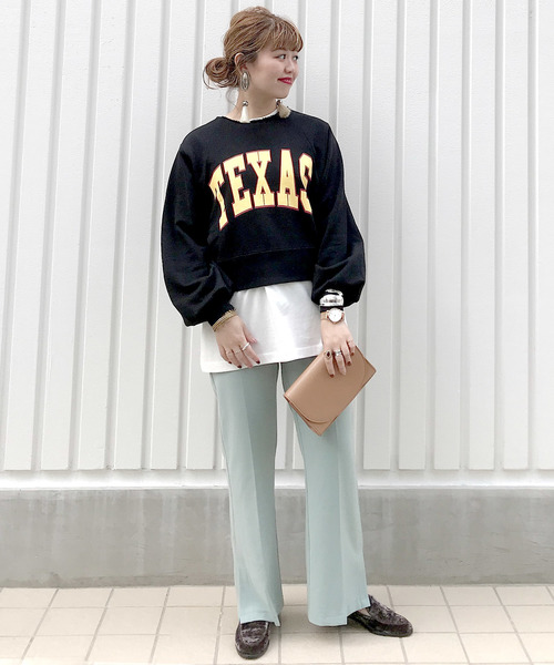 archives（アルシーヴ）の「セミフレアスリットパンツ（その他パンツ・レディース・ブラック/ベージュ/グリーン系その他/ピンクベージュ・MEDIUM）」の12枚目の写真