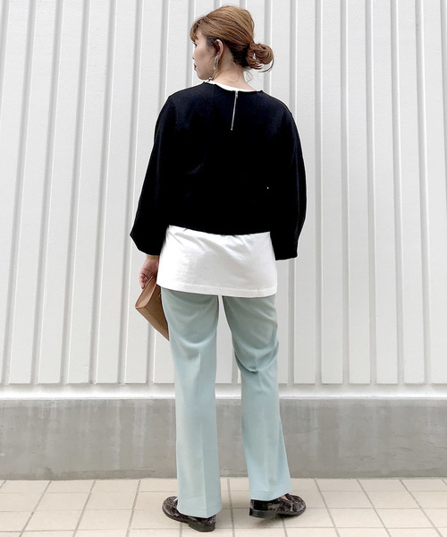 archives（アルシーヴ）の「セミフレアスリットパンツ（その他パンツ・レディース・ブラック/ベージュ/グリーン系その他/ピンクベージュ・MEDIUM）」の13枚目の写真