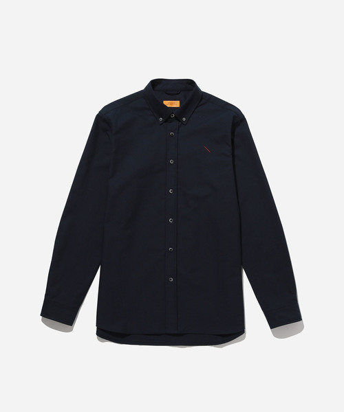 Saturdays NYC（サタデーズ ニューヨークシティ ）の「LS Shirt W/Emb Slash（シャツ/ブラウス・メンズ・ネイビー/イエロー・XL/XS/S/M/L）」の2枚目の写真