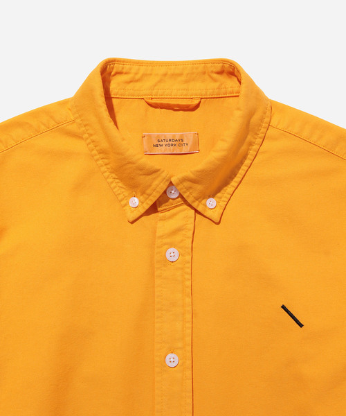 Saturdays NYC（サタデーズ ニューヨークシティ ）の「LS Shirt W/Emb Slash（シャツ/ブラウス・メンズ・ネイビー/イエロー・XL/XS/S/M/L）」の8枚目の写真