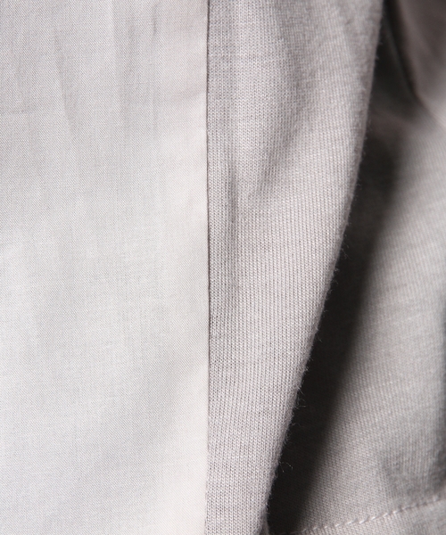 CROON A SONG（クルーンアソング）の「ショルダーフリルトップス（Tシャツ/カットソー・レディース・ホワイト/ブラック/ライトグレー/サックスブルー・38）」の6枚目の写真