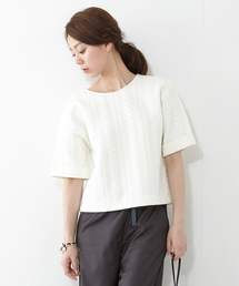 Ray BEAMS | Ray BEAMS / ケーブルジャカード クルーネック プルオーバー(Tシャツ/カットソー)