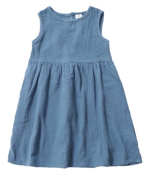 devirock(デビロック)の「ダブルガーゼノースリーブワンピース(ワンピース・キッズ・ブラック/マスタード/バイオレット/ブルー系その他/オレンジ/レッド・150cm/120cm/130cm/100cm/160cm/140cm/110cm)」の13枚目の写真