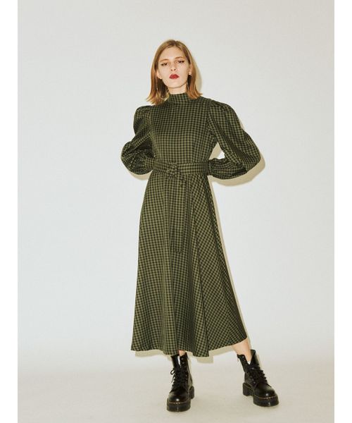 jouetie（ジュエティ）の「スタンドカラーマキシワンピース（ワンピース・レディース・パープル/グレー/グリーン・MEDIUM）」の8枚目の写真