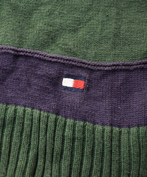 TOMMY HILFIGER（トミーヒルフィガー）の「【ヴィンテージ古着】TOMMY HILFIGER/トミーヒルフィガー コットンセーター（ニット/セーター・メンズ・グリーン・MEDIUM）」の6枚目の写真