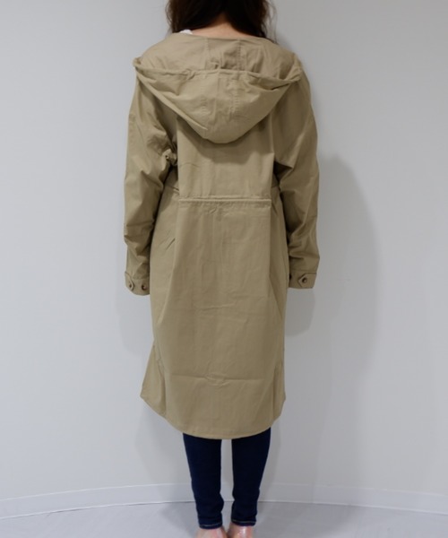 SPIRALGIRL（スパイラルガール）の「フーディーモッズコート（モッズコート・レディース・カーキ/ベージュ・FREE）」の7枚目の写真