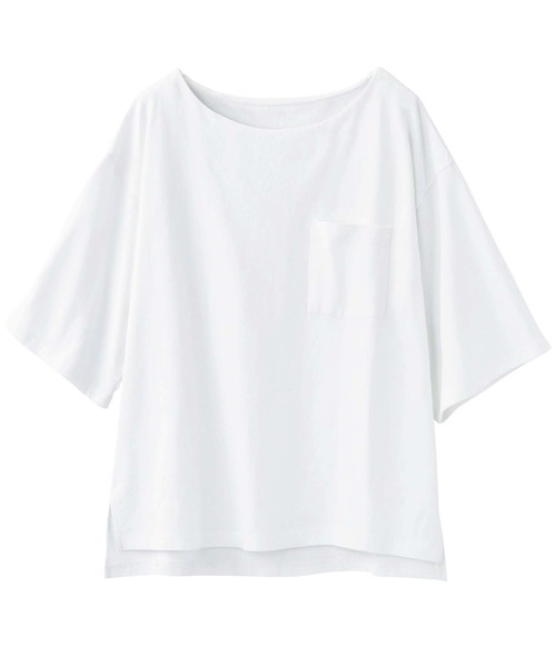 GeeRA(ジーラ)の「綿100%ポケット付Tシャツ(Tシャツ/カットソー・レディース・オフホワイト/ブルー/その他/ブラック・SMALL/X-LARGE/LARGE/MEDIUM/XX-LARGE)」の6枚目の写真