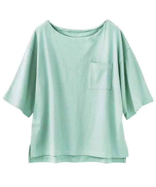 GeeRA(ジーラ)の「綿100%ポケット付Tシャツ(Tシャツ/カットソー・レディース・オフホワイト/ブルー/その他/ブラック・SMALL/X-LARGE/LARGE/MEDIUM/XX-LARGE)」の8枚目の写真