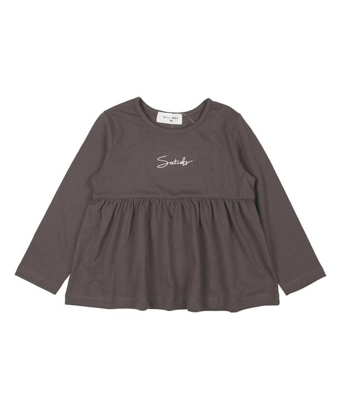 Will Mery（ウイルメリィ）の「ロゴシシュウキリカエＴシャツ（Tシャツ/カットソー・キッズ・ホワイト/スミクロ・90/100/110/120/130/95/80）」の2枚目の写真