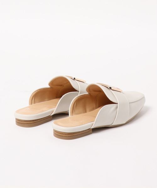 KOBE LETTUCE（コウベレタス）の「スクエアトゥバックルバブーシュローファー（ローファー・レディース・ブラック/アイボリー/ブラック系その他/ベージュ系その他・S/M/XS/XXS）」の5枚目の写真