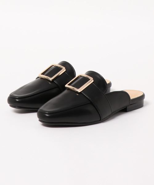 KOBE LETTUCE（コウベレタス）の「スクエアトゥバックルバブーシュローファー（ローファー・レディース・ブラック/アイボリー/ブラック系その他/ベージュ系その他・S/M/XS/XXS）」の8枚目の写真