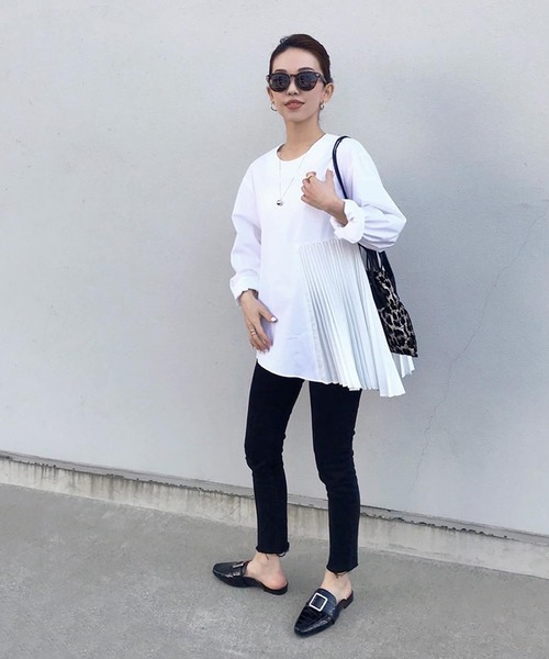 KOBE LETTUCE（コウベレタス）の「スクエアトゥバックルバブーシュローファー（ローファー・レディース・ブラック/アイボリー/ブラック系その他/ベージュ系その他・S/M/XS/XXS）」の15枚目の写真