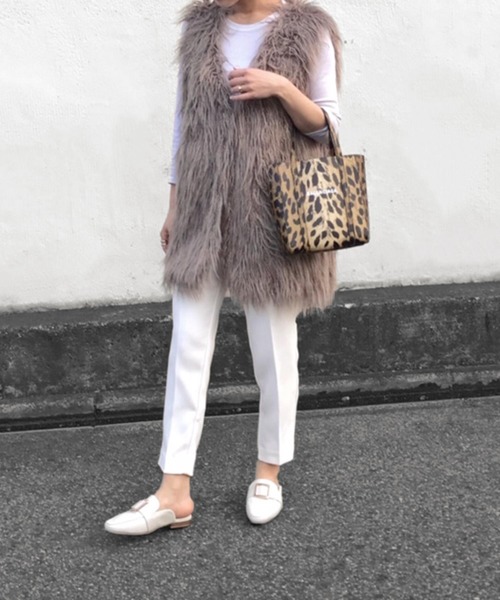 KOBE LETTUCE（コウベレタス）の「スクエアトゥバックルバブーシュローファー（ローファー・レディース・ブラック/アイボリー/ブラック系その他/ベージュ系その他・S/M/XS/XXS）」の20枚目の写真