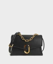 チャンキーチェーン ストラップトラペーズバッグ / Chunky Chain Strap Trapeze Bag