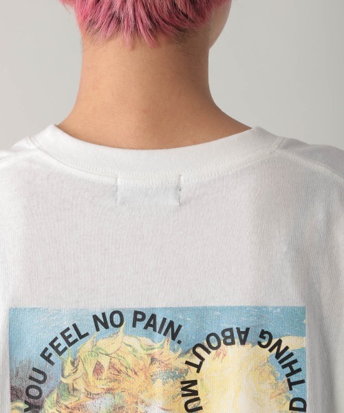 PBLIM(ページボーイリム)の「【PAGEBOYLIM】アート ヒマワリTシャツ(Tシャツ/カットソー・レディース・オフホワイト/ブラック・MEDIUM/X-LARGE)」の12枚目の写真