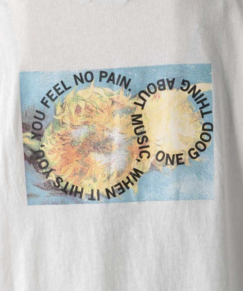 PBLIM(ページボーイリム)の「【PAGEBOYLIM】アート ヒマワリTシャツ(Tシャツ/カットソー・レディース・オフホワイト/ブラック・MEDIUM/X-LARGE)」の17枚目の写真