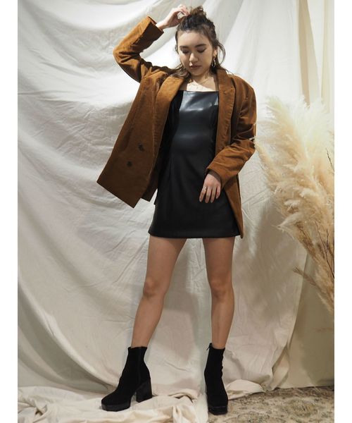 EVRIS(エヴリス)の「SLIMスウェードチャンキーブーツ(ブーツ・レディース・ブラック/ブラウン/アイボリー・SMALL/MEDIUM/LARGE)」の18枚目の写真