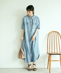 Earth Music Ecology アースミュージックアンドエコロジー の 半袖デニムワンピース ワンピース Wear