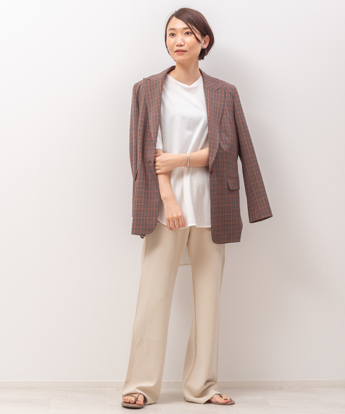 Rouge vif（ルージュヴィフ）の「チェックシングルジャケット（テーラードジャケット・レディース・ネイビー・36/38）」の4枚目の写真