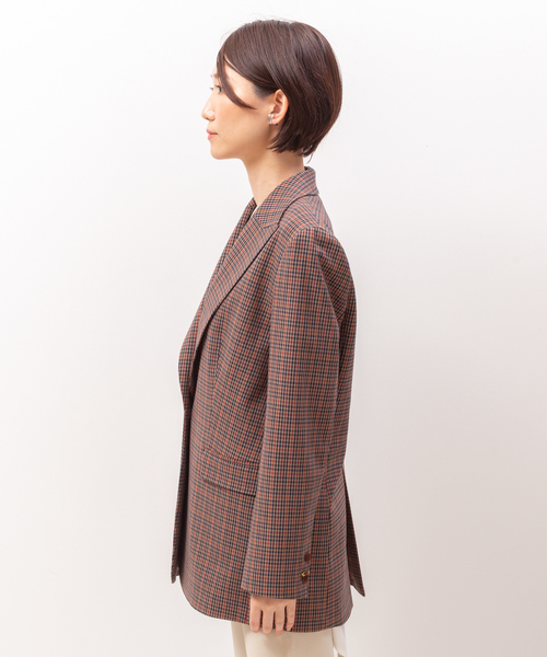 Rouge vif（ルージュヴィフ）の「チェックシングルジャケット（テーラードジャケット・レディース・ネイビー・36/38）」の7枚目の写真