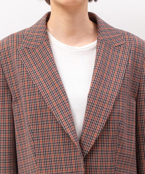 Rouge vif（ルージュヴィフ）の「チェックシングルジャケット（テーラードジャケット・レディース・ネイビー・36/38）」の11枚目の写真