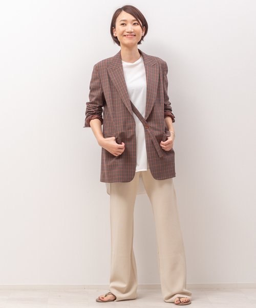 Rouge vif（ルージュヴィフ）の「チェックシングルジャケット（テーラードジャケット・レディース・ネイビー・36/38）」の20枚目の写真