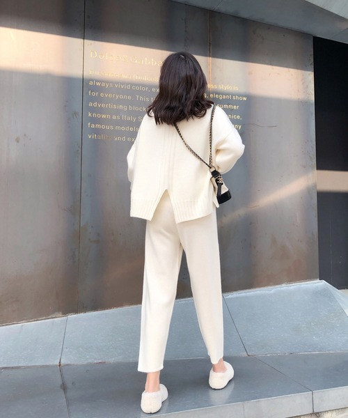 Girly Doll（ガーリードール）の「タートルニットセットアップ（セットアップ・レディース・ホワイト/ブラック/ベージュ/ピンク/ネイビー・FREE）」の9枚目の写真