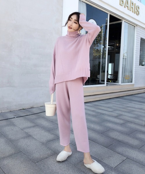 Girly Doll（ガーリードール）の「タートルニットセットアップ（セットアップ・レディース・ホワイト/ブラック/ベージュ/ピンク/ネイビー・FREE）」の20枚目の写真