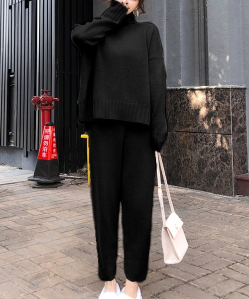 Girly Doll（ガーリードール）の「タートルニットセットアップ（セットアップ・レディース・ホワイト/ブラック/ベージュ/ピンク/ネイビー・FREE）」の14枚目の写真