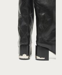 新品 TOGA PULLA サイドゴア レザー ロングブーツ 38 新品 TOGA PULLA サイドゴア レザー ロングブーツ 38