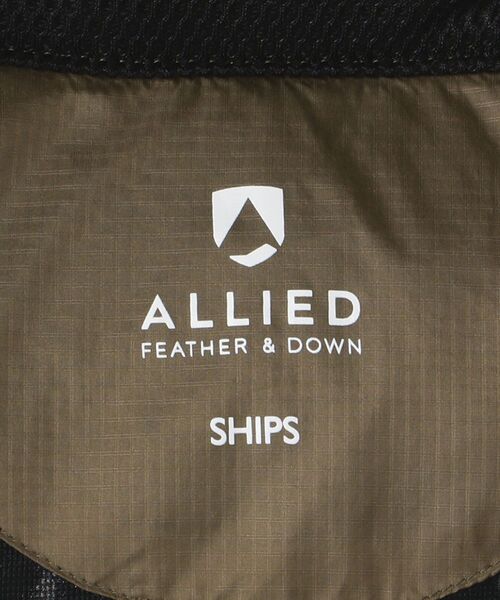 SHIPS（シップス）の「SHIPS: ALLIED FEATHER&DOWN 700FP ナイロン ダウン ベスト（ダウンベスト・メンズ・ブラック/カーキ/ダークグレー・SMALL/MEDIUM/LARGE/X-LARGE）」の7枚目の写真