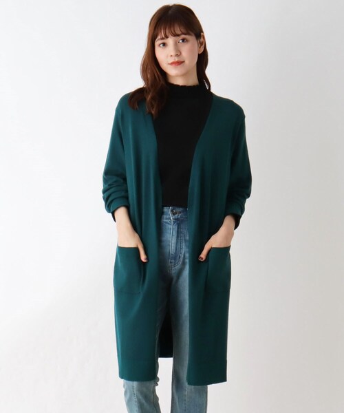 M Ll 洗濯機で洗える もちもちニットカーディガン