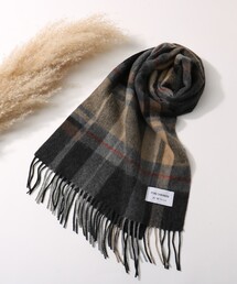 カシミヤチェックマフラー