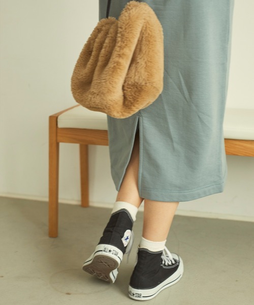 KANGOL EXTRA COMFORT(カンゴールエクストラコンフォート)の「ラグランスリーブロングワンピース(ワンピース・レディース・チャコールグレー/ブラック/アイボリー/ダークパープル/ブルーグレー/モカ・LL/M/L)」の20枚目の写真