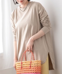 シルエットスッキリUSAコットンロングTシャツ