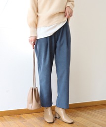 起毛タックテーパードパンツ