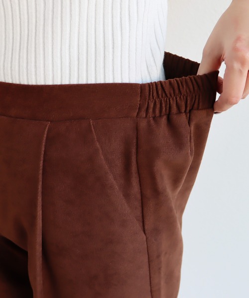 andme(アンドミー)の「起毛タックテーパードパンツ(その他パンツ・レディース・ブラック/ブラウン/キャメル/ブルー・M/L)」の14枚目の写真