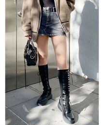 GYDA | ウォッシュスカートライクショーパン(デニムスカート)