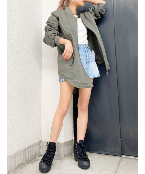 GYDA（ジェイダ）の「ウォッシュスカートライクショーパン（デニムスカート・レディース・インディゴブルー/ブラック/ライトブルー・X-SMALL/SMALL/MEDIUM）」の5枚目の写真