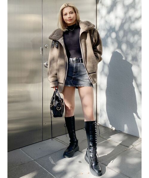 GYDA（ジェイダ）の「ウォッシュスカートライクショーパン（デニムスカート・レディース・インディゴブルー/ブラック/ライトブルー・X-SMALL/SMALL/MEDIUM）」の11枚目の写真