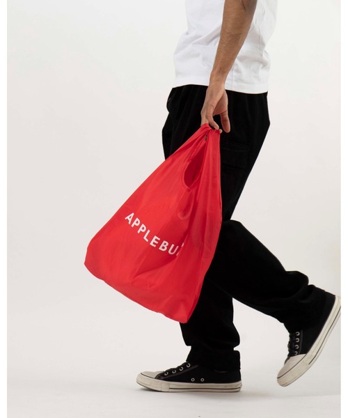 APPLEBUM（アップルバム）の「Reusable Shopping Bag（エコバッグ/サブバッグ・メンズ・オリーブ/レッド・FREE）」の2枚目の写真